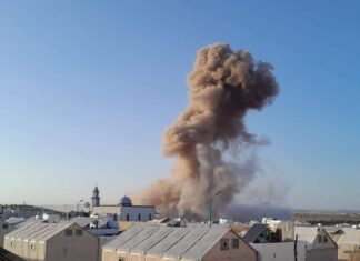 Assad and Russia Exacerbate Syrian Displacement and Refugee Crisis Russian airstrike near IDP camp in Syria.