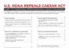 U.S. NDAA Repeals Caesar Act